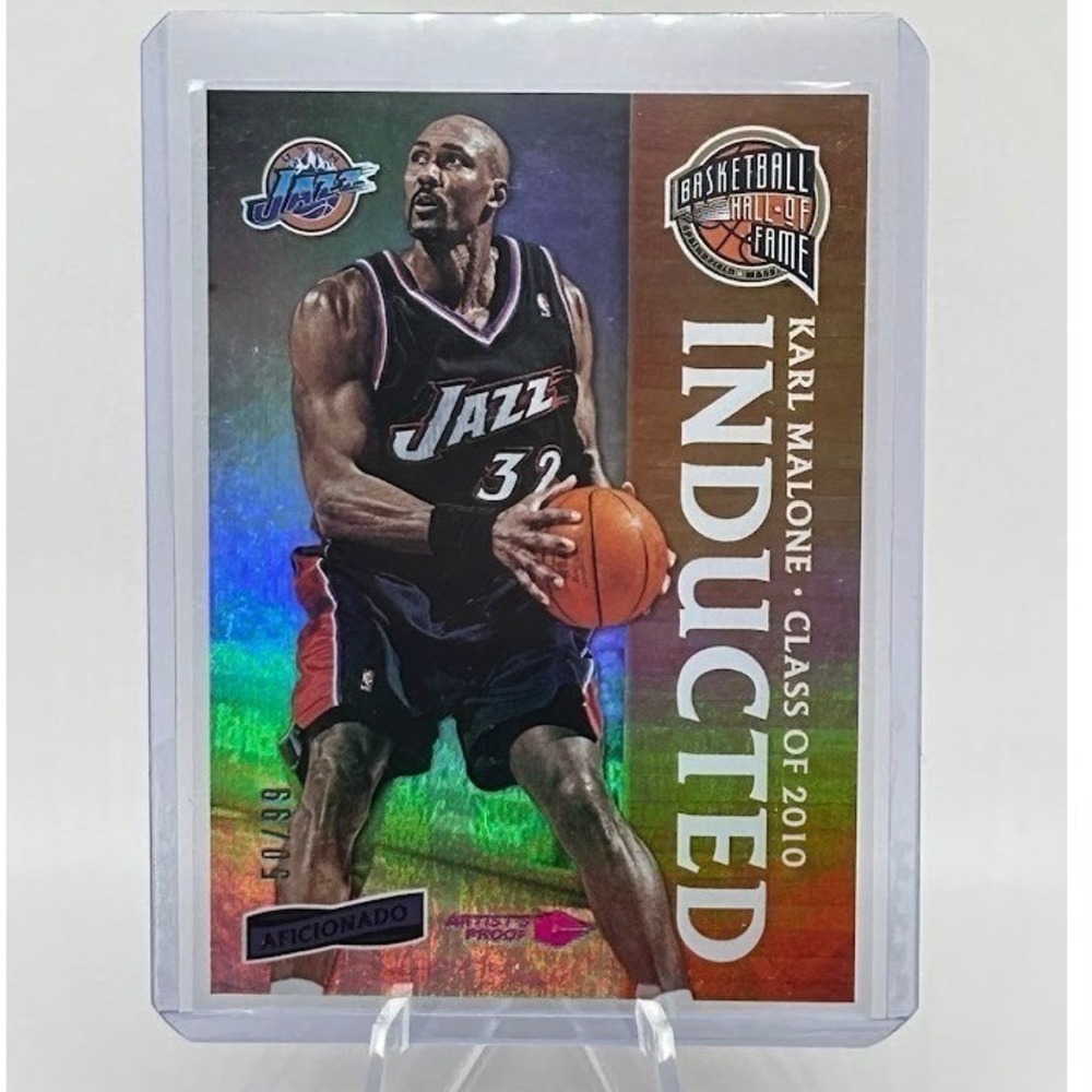 Karl Malone Artist Proof #d/99 2016 Panini Aficionado #147 NBA Utah Jazz